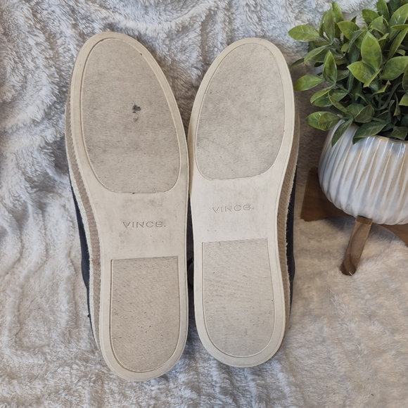 Vince Windell Platform Sneakers Espadrille Navy Blue Suede Lace Up Womens Sz 9.5 - Picture 12 of 12